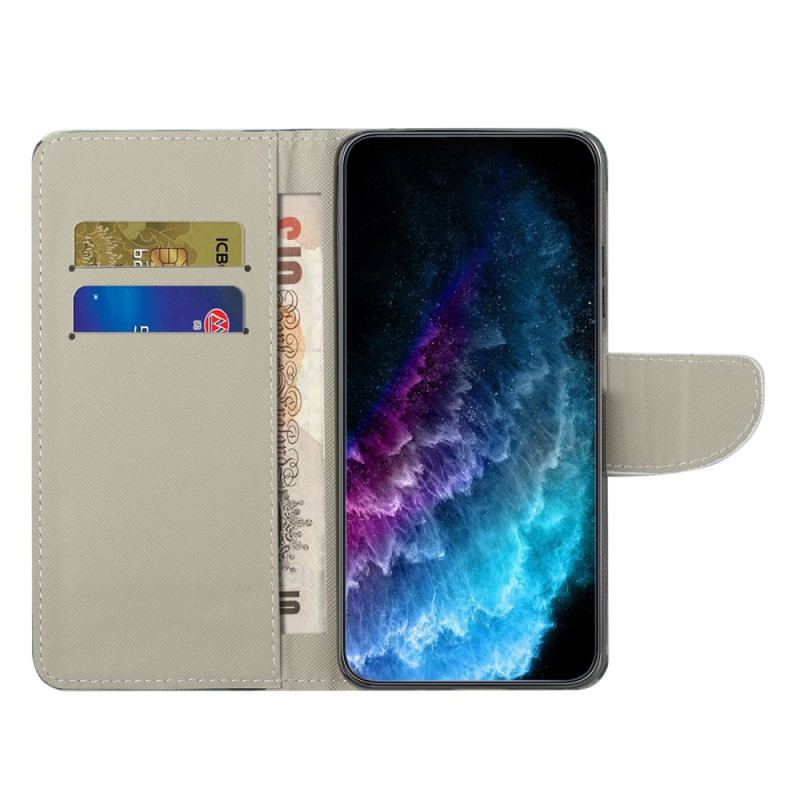 Capa Flip Para Poco X5 5G De Cordão Borboletas Sublimes Com Alça