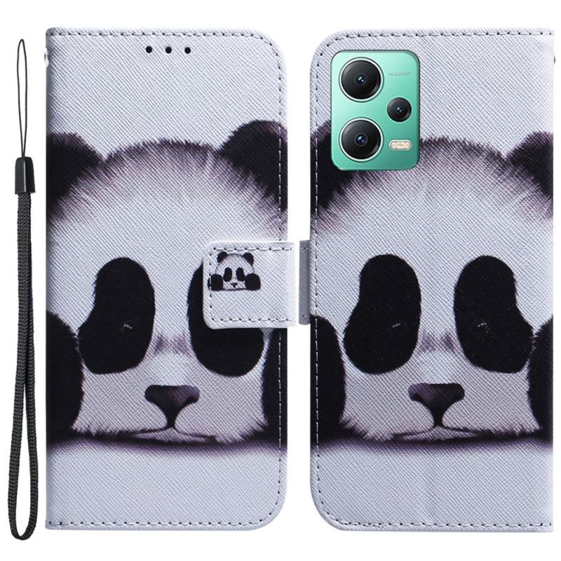 Capa Flip Para Poco X5 5G De Cordão Strappy Panda