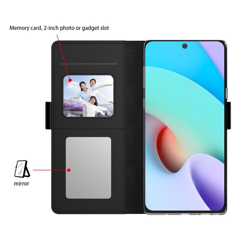 Capa Flip Para Poco X5 5G Espelho Removível E Porta-cartões