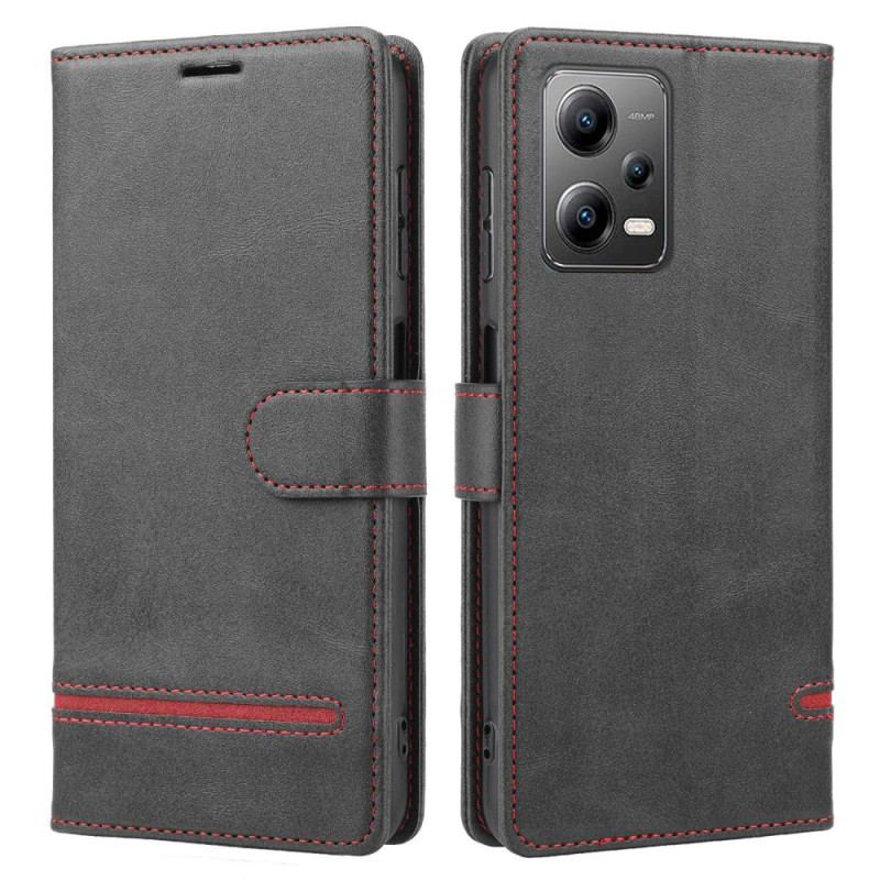 Capa Flip Para Poco X5 5G Linha Efeito Couro