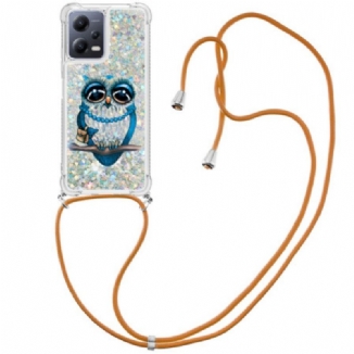 Capa Para Poco X5 5G De celular Cordão De Lantejoulas Miss Owl