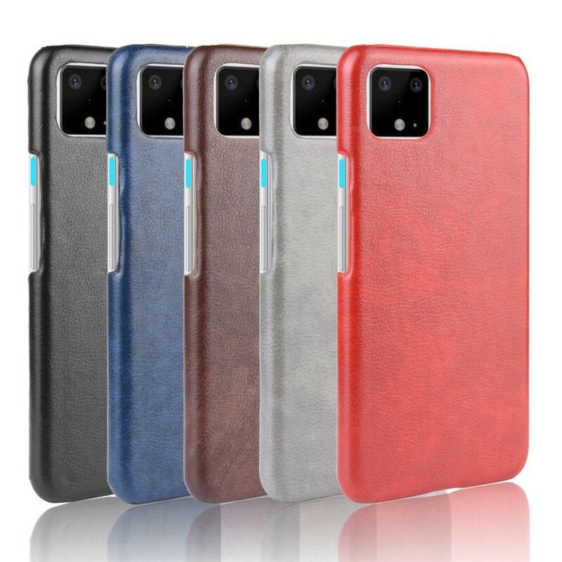 Capa Para Google Pixel 4 XL Efeito Couro Lichia