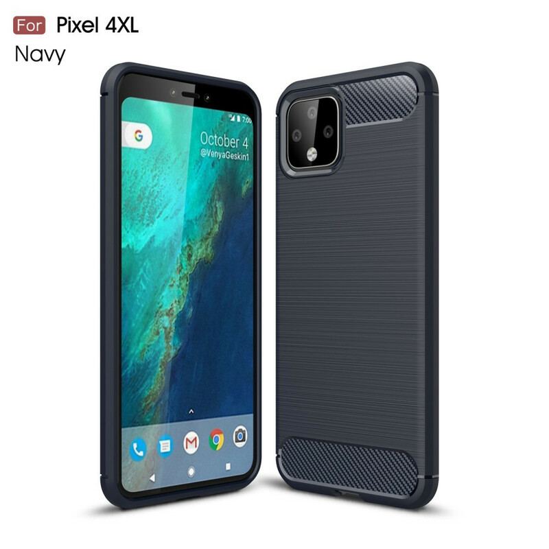 Capa Para Google Pixel 4 XL Fibra De Carbono Escovada