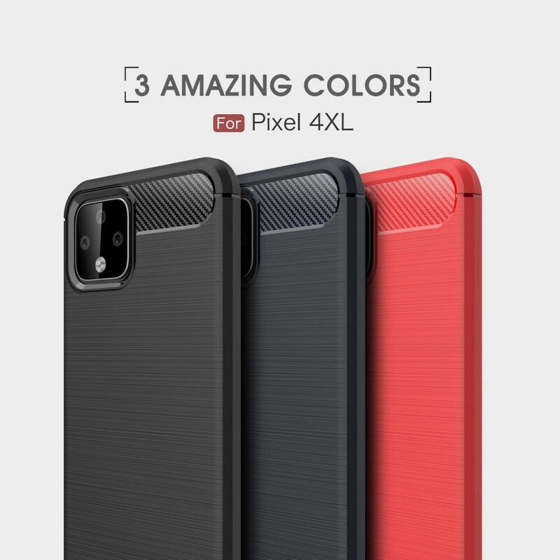 Capa Para Google Pixel 4 XL Fibra De Carbono Escovada