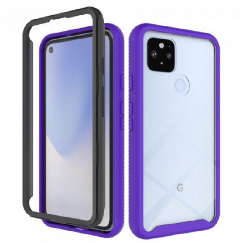 Capa De Celular Para Google Pixel 4A 5G Bordas Chanfradas Híbridas