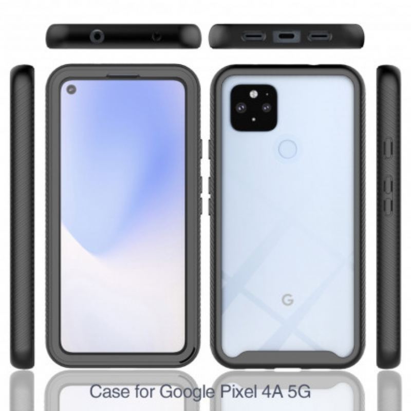 Capa De Celular Para Google Pixel 4A 5G Bordas Chanfradas Híbridas