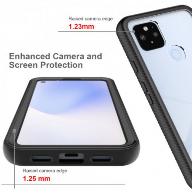 Capa De Celular Para Google Pixel 4A 5G Bordas Chanfradas Híbridas