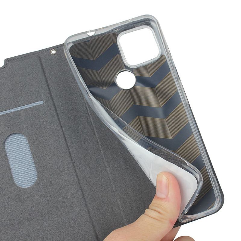 Capa De Celular Para Google Pixel 4A 5G De Cordão Flip Tira De Classe De Couro Falso