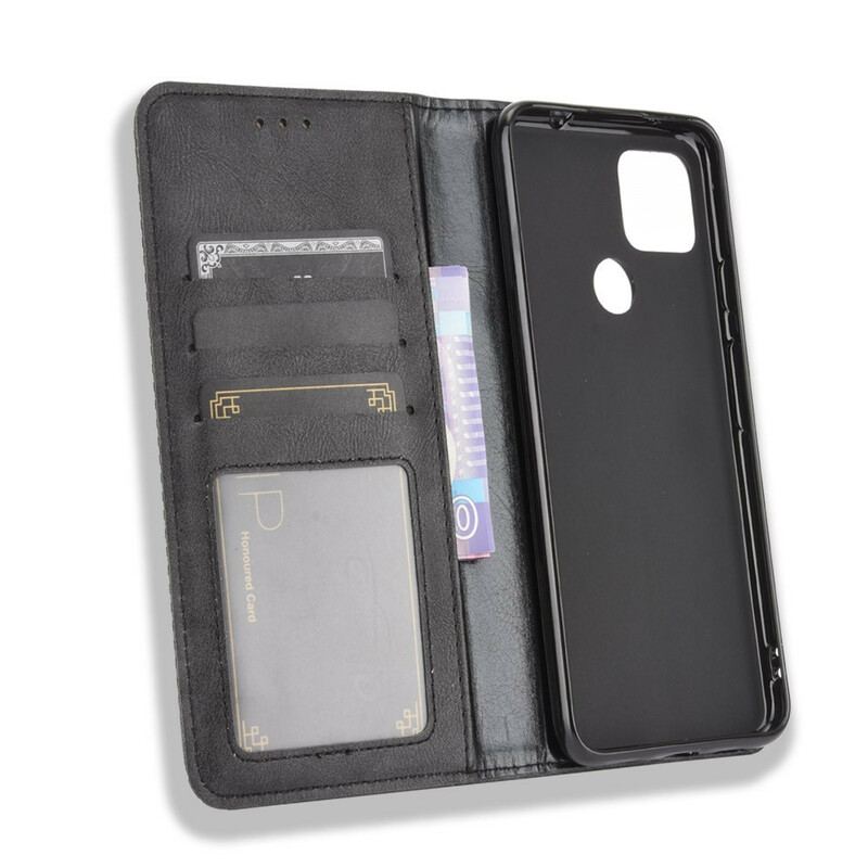 Capa De Celular Para Google Pixel 4A 5G Flip Efeito Couro Vintage Estilizado 5g