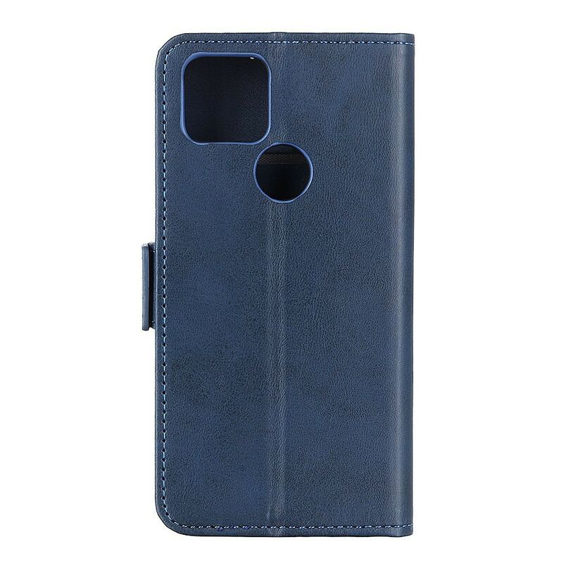 Capa Flip Para Google Pixel 4A 5G De Couro Aba Dupla