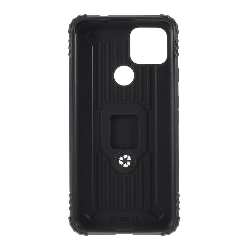 Capa Para Google Pixel 4A 5G Anel E Fibra De Carbono