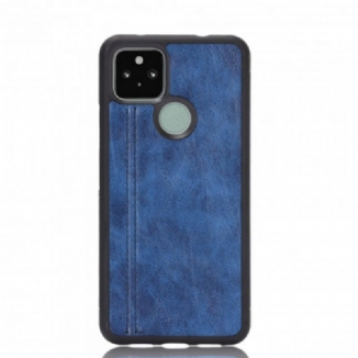 Capa Para Google Pixel 4A 5G Efeito Couro Couture