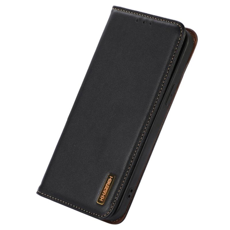 Capa De Celular Para Xiaomi 13 Lite Flip Couro Genuíno Rfid Khazneh