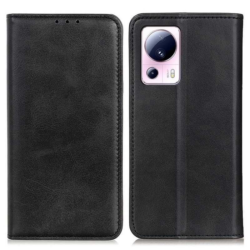 Capa De Celular Para Xiaomi 13 Lite Flip Couro Rachado