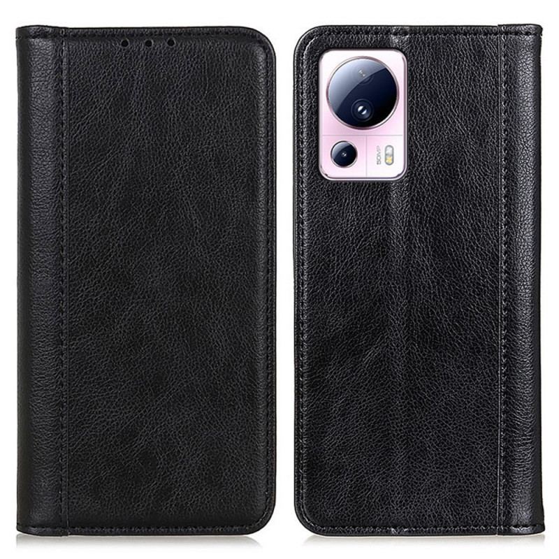 Capa De Celular Para Xiaomi 13 Lite Flip Couro Rachado Versão Colorida