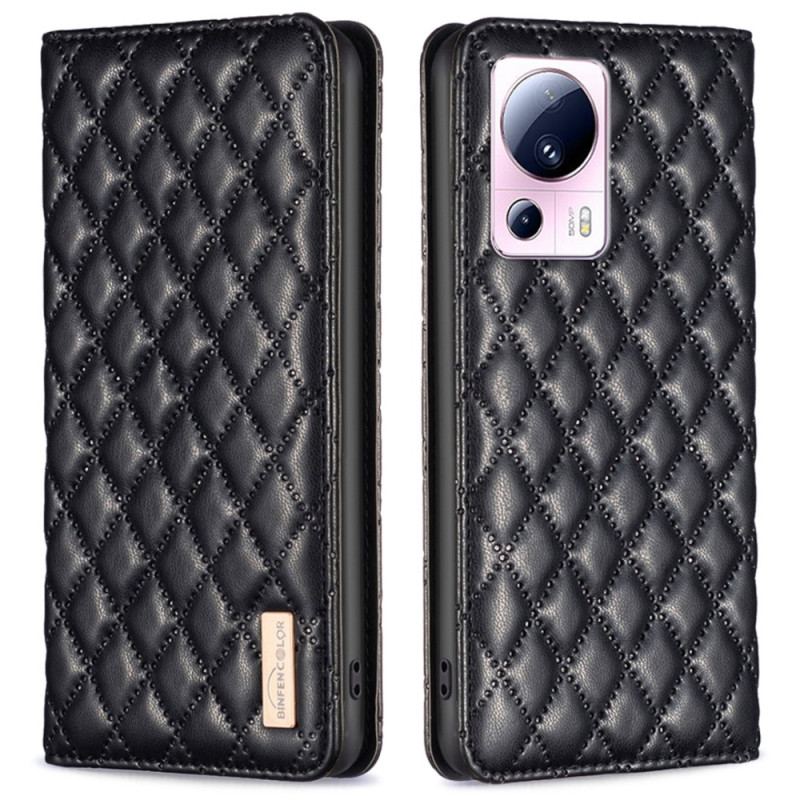 Capa De Celular Para Xiaomi 13 Lite Flip Estilo De Cor Binfen Acolchoado