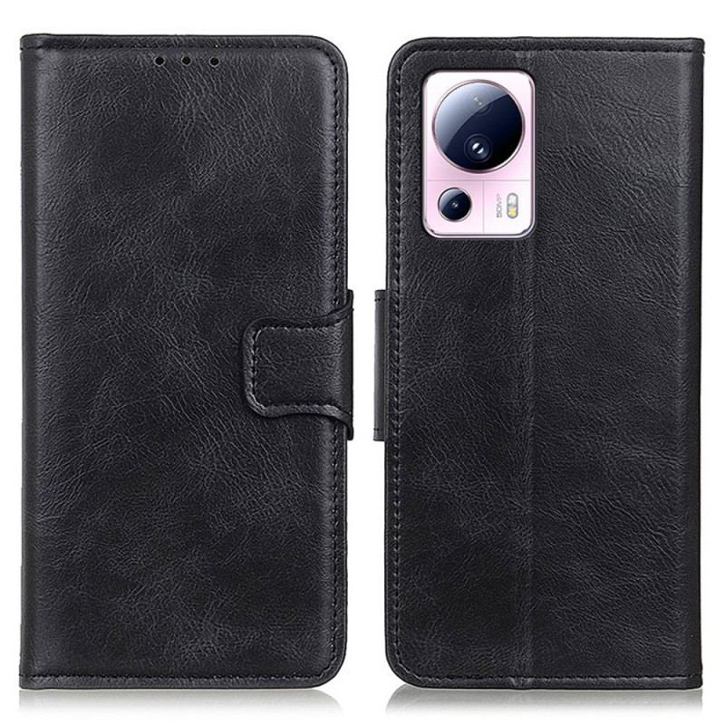 Capa De Couro Para Xiaomi 13 Lite Fecho De Couro Estilo Reversível