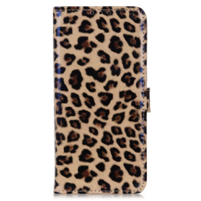 Capa De Couro Para Xiaomi 13 Lite Leopardo