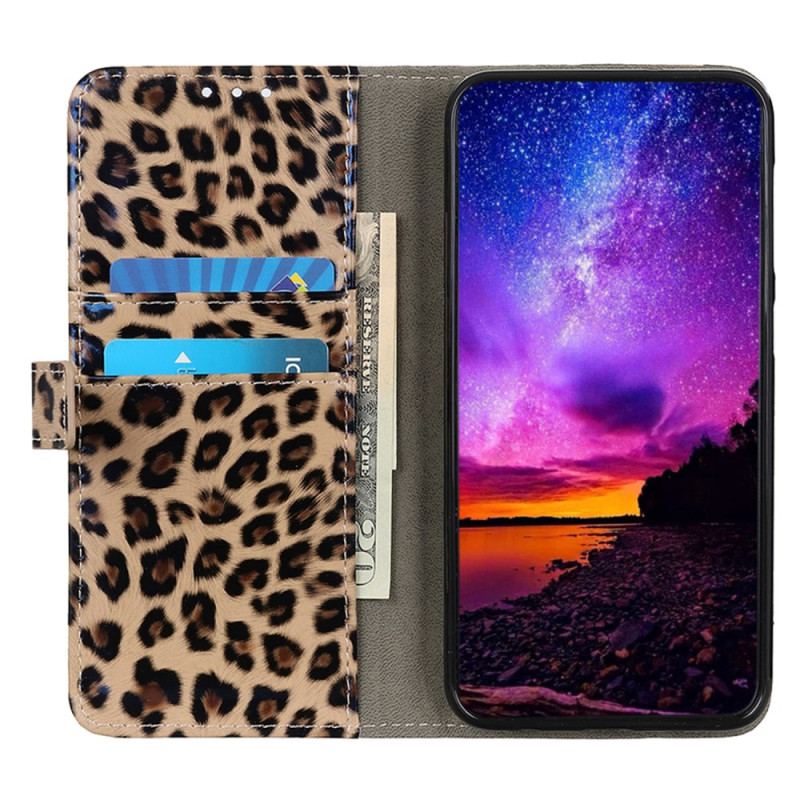 Capa De Couro Para Xiaomi 13 Lite Leopardo