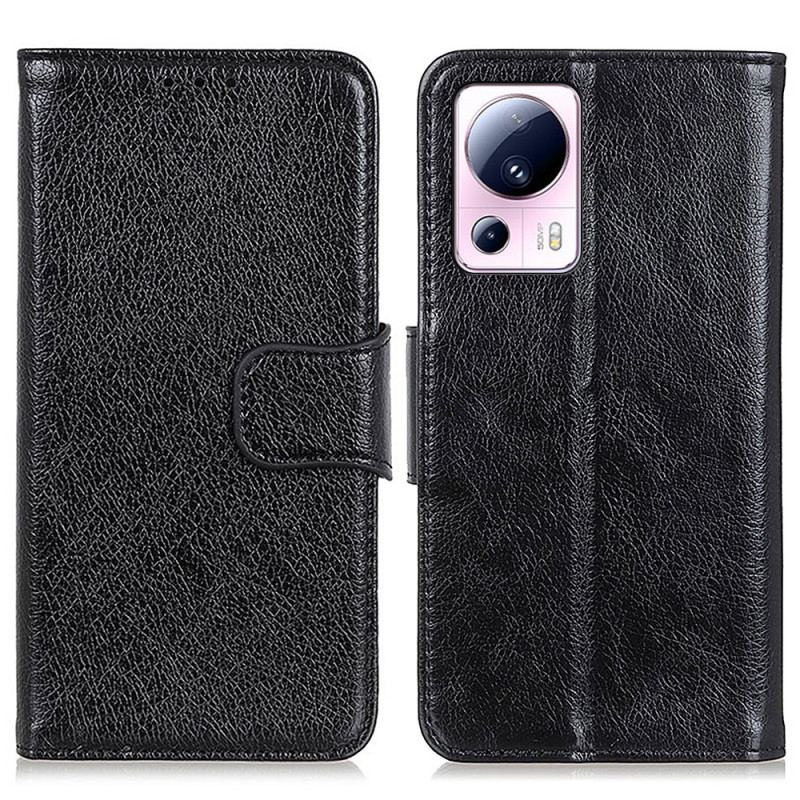 Capa De Couro Para Xiaomi 13 Lite Couro Napa Rachado