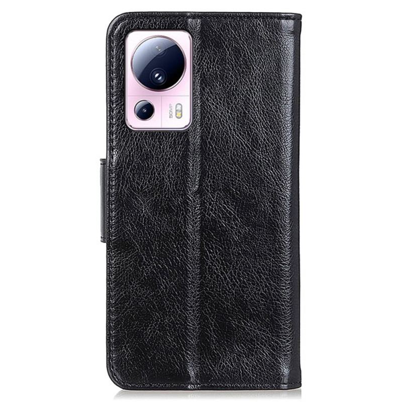 Capa De Couro Para Xiaomi 13 Lite Couro Napa Rachado