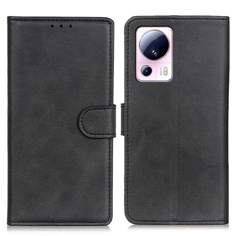 Capa De Couro Para Xiaomi 13 Lite Couro Sintético Fosco