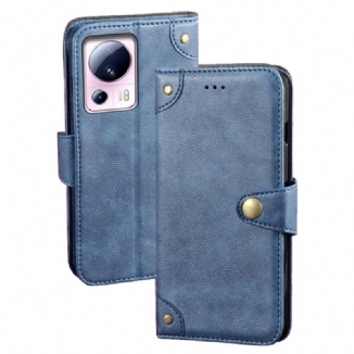 Capa De Couro Para Xiaomi 13 Lite Vintage Idewei