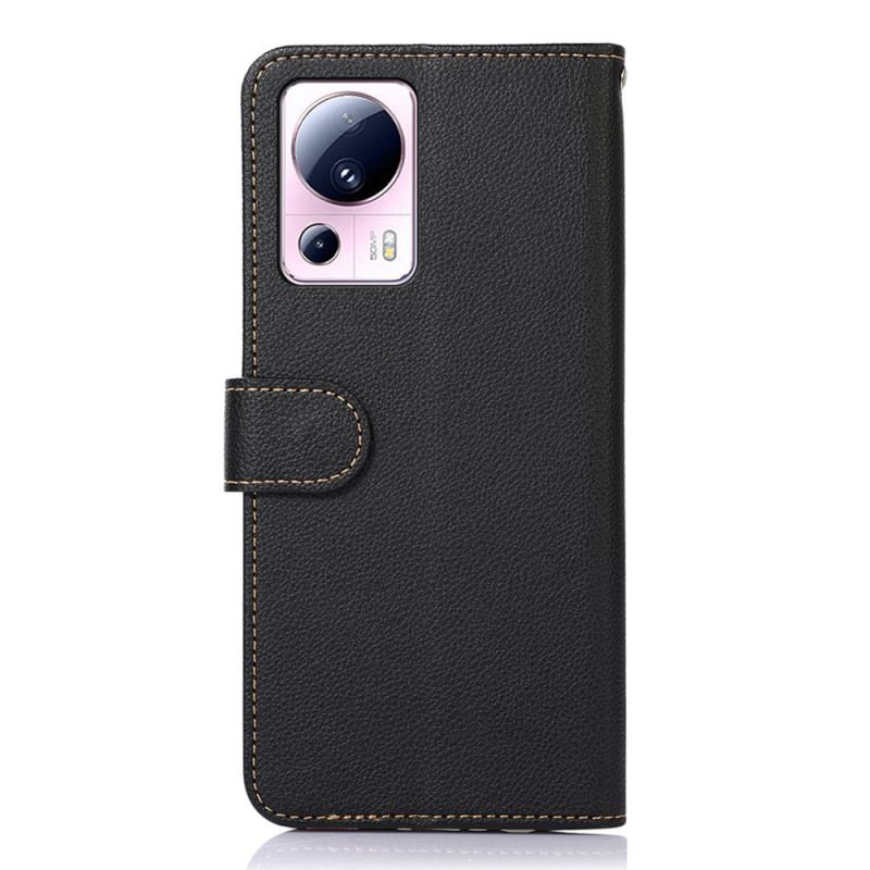 Capa Flip Para Xiaomi 13 Lite Estilo Lichia Rfid Khazneh