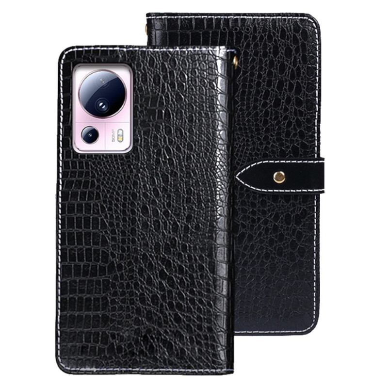 Capa Folio Para Xiaomi 13 Lite Crocodilo Idewei