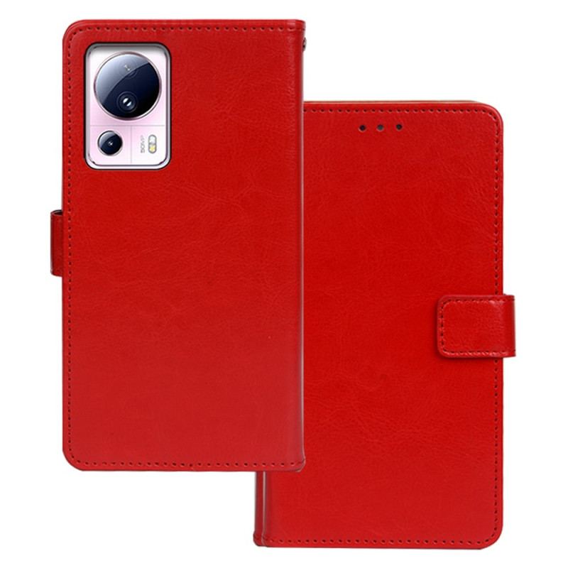 Capa Folio Para Xiaomi 13 Lite Imitação De Couro Idewei