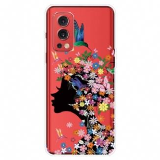 Capa De Celular Para OnePlus Nord 2 5G Cabelo Florido Transparente