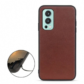 Capa De Celular Para OnePlus Nord 2 5G Couro Lichia Genuíno