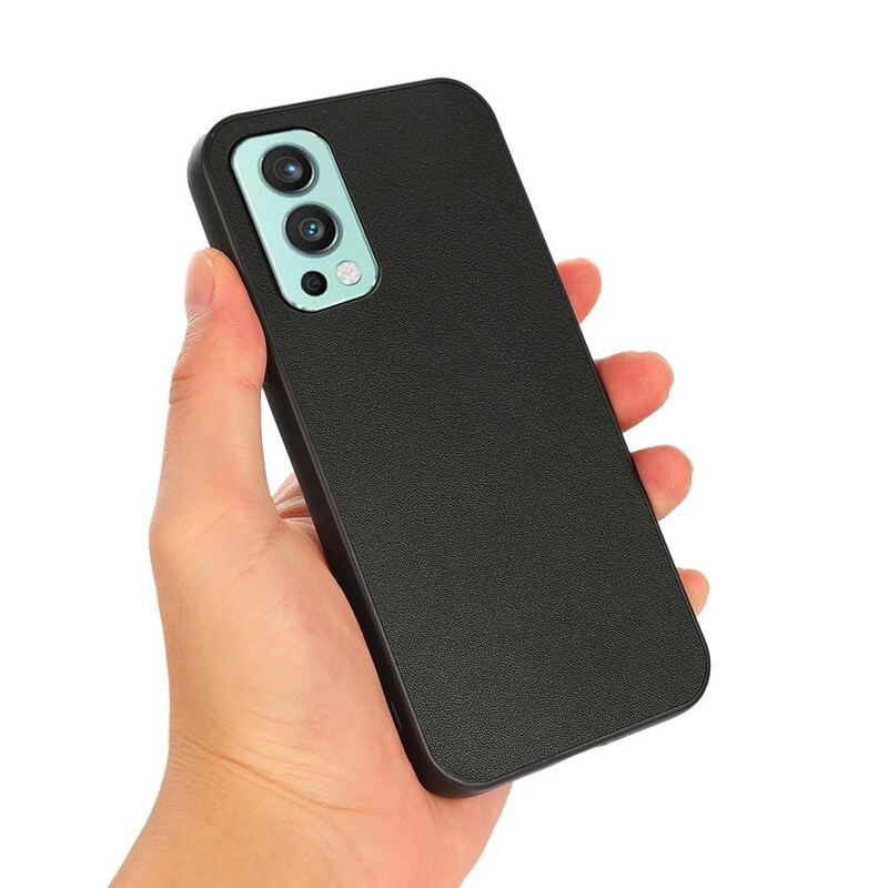 Capa De Celular Para OnePlus Nord 2 5G Couro Lichia Genuíno