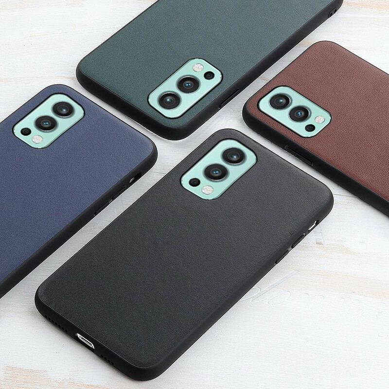 Capa De Celular Para OnePlus Nord 2 5G Couro Lichia Genuíno