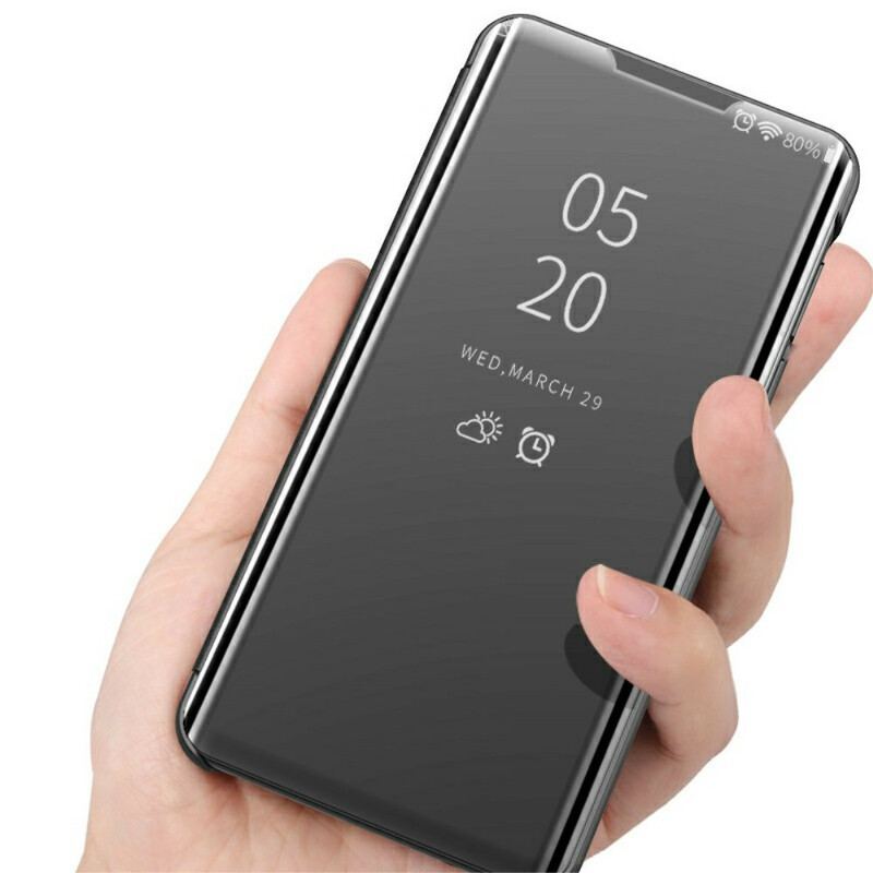 Capa De Celular Para OnePlus Nord 2 5G Espelho E Couro Sintético