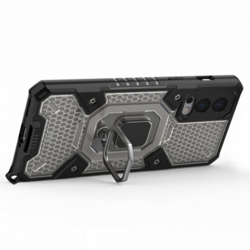 Capa De Celular Para OnePlus Nord 2 5G Favo De Mel Com Anel