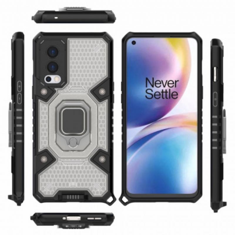 Capa De Celular Para OnePlus Nord 2 5G Favo De Mel Com Anel