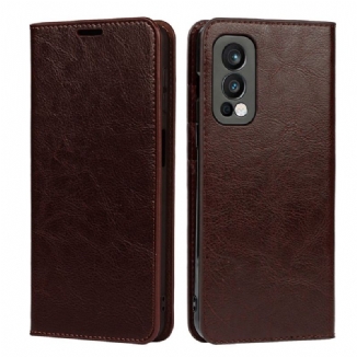 Capa De Celular Para OnePlus Nord 2 5G Flip Couro Legitimo