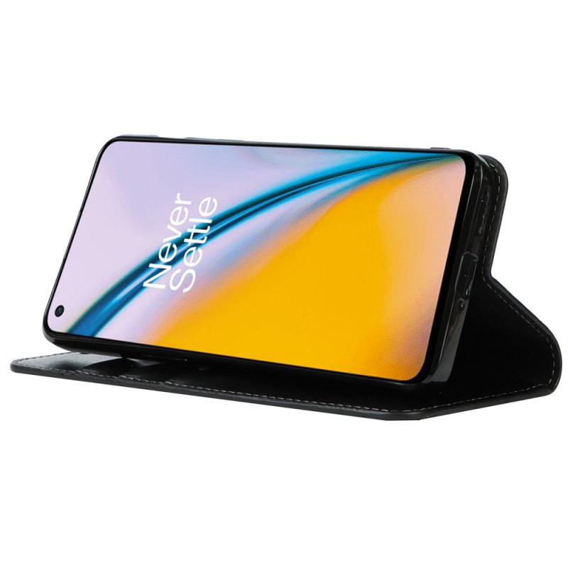 Capa De Celular Para OnePlus Nord 2 5G Flip Couro Legitimo