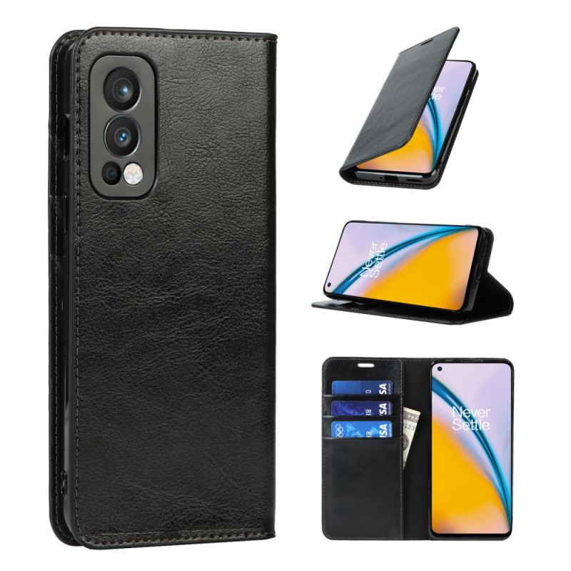 Capa De Celular Para OnePlus Nord 2 5G Flip Couro Legitimo