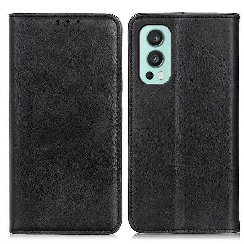 Capa De Celular Para OnePlus Nord 2 5G Flip Couro Rachado Fosco