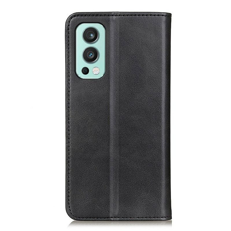 Capa De Celular Para OnePlus Nord 2 5G Flip Couro Rachado Fosco