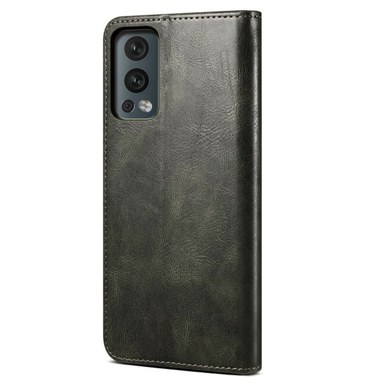 Capa De Celular Para OnePlus Nord 2 5G Flip Couro Sintético Encerado