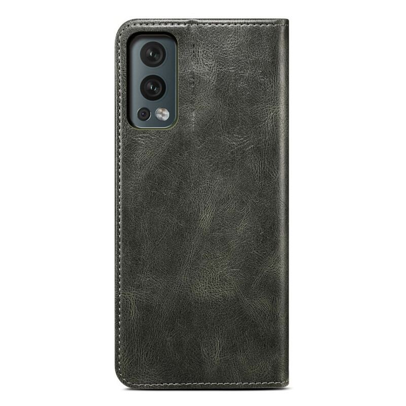 Capa De Celular Para OnePlus Nord 2 5G Flip Couro Sintético Encerado