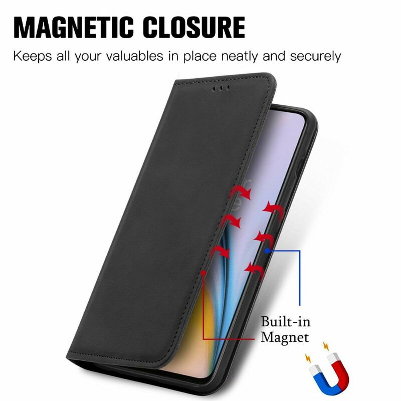 Capa De Celular Para OnePlus Nord 2 5G Flip Design De Toque De Pele