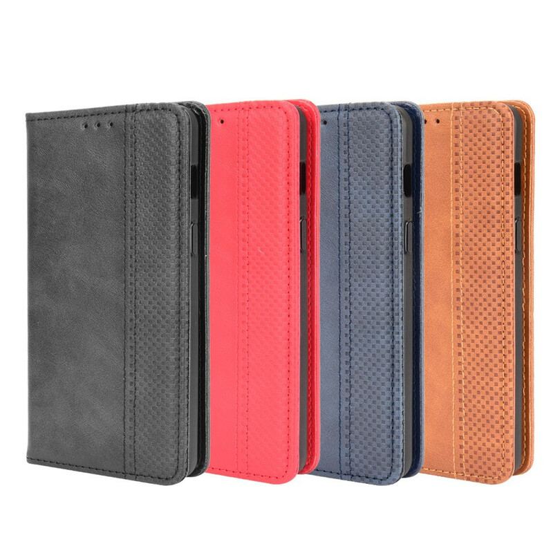 Capa De Celular Para OnePlus Nord 2 5G Flip Efeito Couro Vintage Estilizado