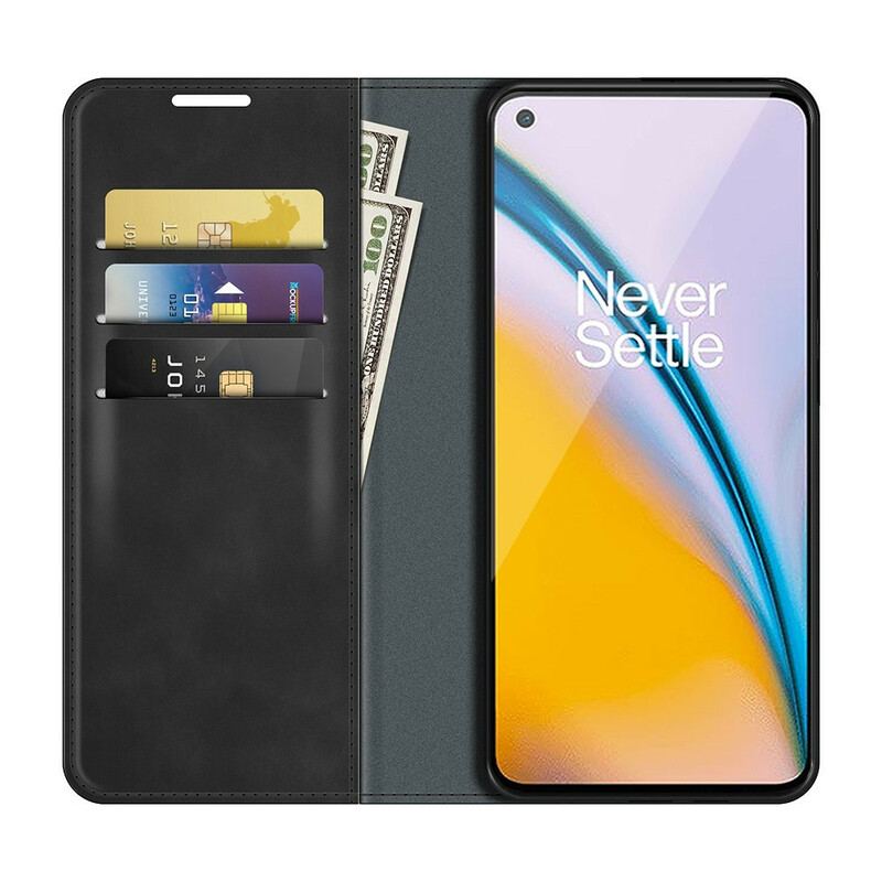 Capa De Celular Para OnePlus Nord 2 5G Flip Toque De Pele