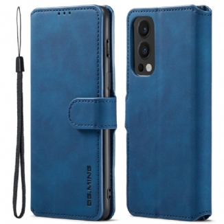 Capa De Couro Para OnePlus Nord 2 5G Dg.ming Retro