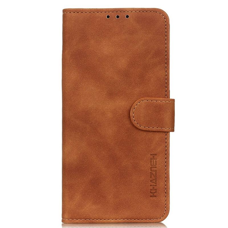 Capa De Couro Para OnePlus Nord 2 5G Efeito Couro Vintage Fosco Khazneh