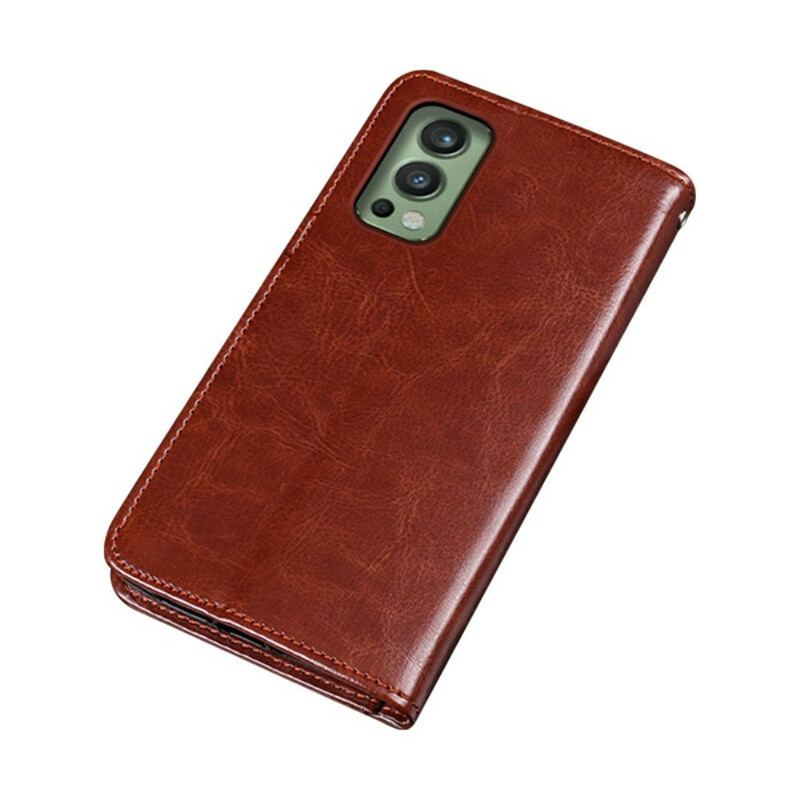 Capa De Couro Para OnePlus Nord 2 5G Imitação De Couro Idewei